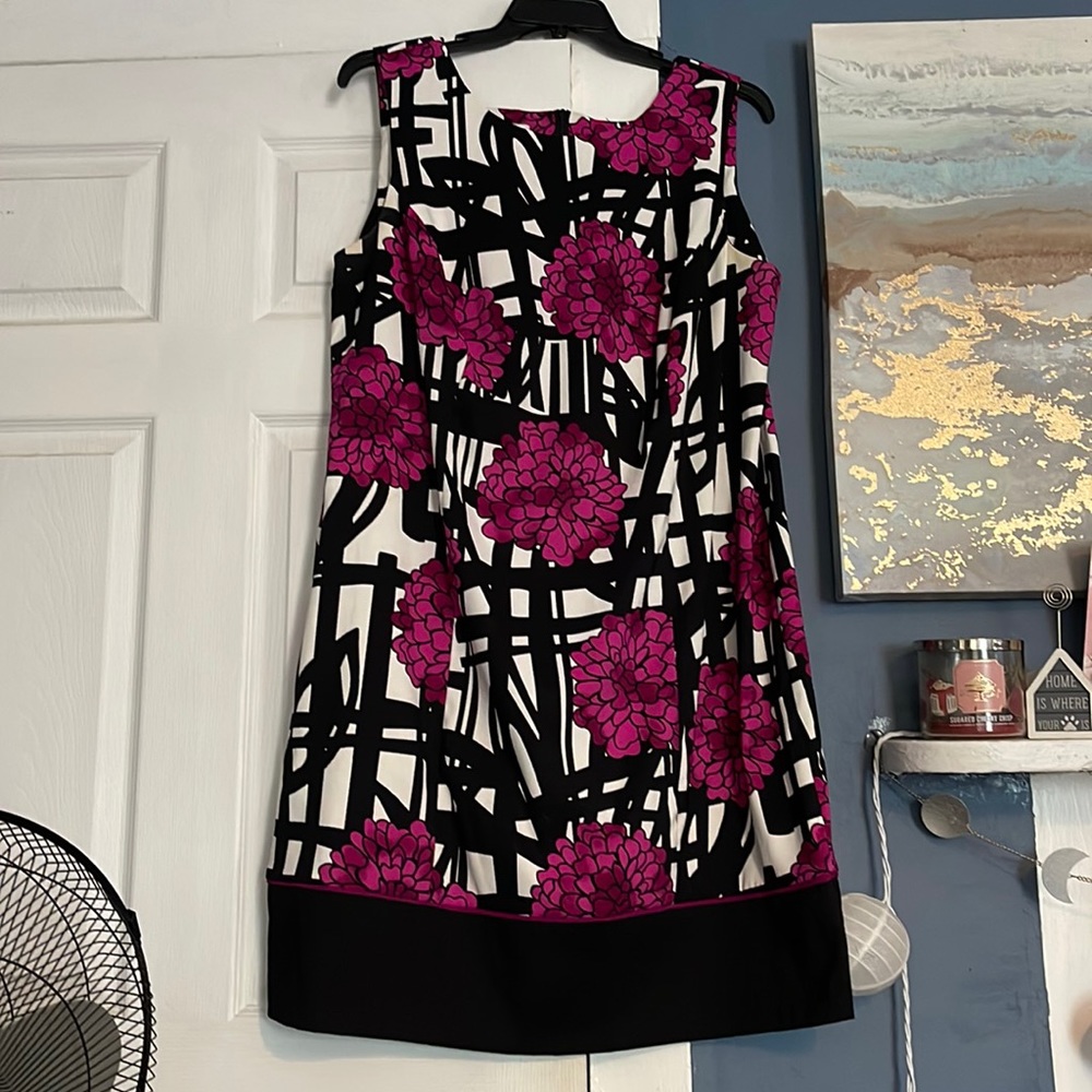 Beautiful magenta floral Dress Barn tank dress